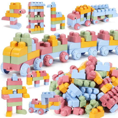 KENH 78 Pcs Top STEM Soft Building Block Sets for Kids Aged 18 months to 6 years.Large Construction Stacking Block Toys for Toddler to Improve Imagination、Creativity、Hands-on Ability