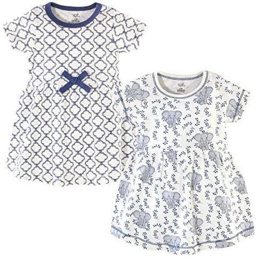 Touched by Nature Girls' One Size Organic Cotton Short Long-Sleeve Dresses