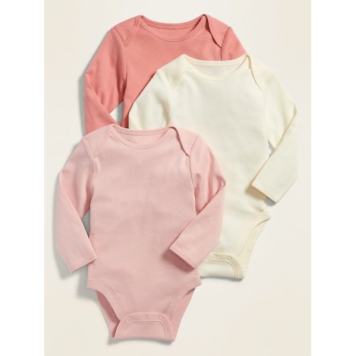 Unisex Long-Sleeve Bodysuit 3-Pack for Baby