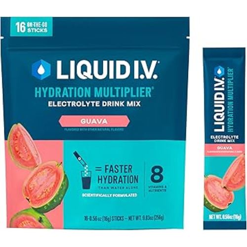 Liquid I.V.® Hydration Multiplier - Guava | Electrolyte Powder Drink Mix | 1 Pack (16 Servings)