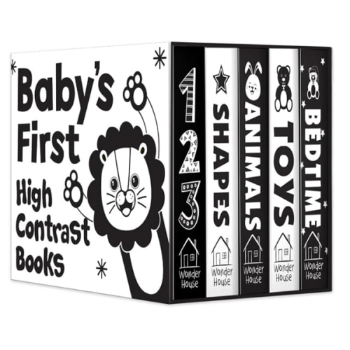 Baby’s First High-Contrast Books Boxed Set [Box Set of 5] - Age Group: 0+ / Black and White Tummy Time Books /Illustrated Board Book for Kids/Toddlers / (High Contrast Board Books)