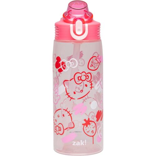 Zak Designs Sanrio Hello Kitty Sage 25oz Leak-Proof Straw Kids Water Bottle