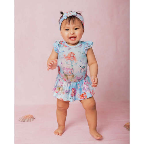 Mermaid to Be Cap Sleeve Ruffle Dress