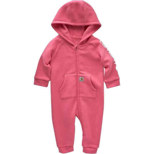 Carhartt Baby Girls Coverall | Polyester Fleece | 7.5-Ounce, 58% Cotton/42% Polyester Fleece | Playtime Ready