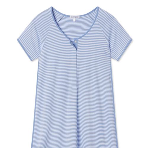 LAKE | Women | Pima Cotton Pajamas | Hydrangea Maternity Nightgown