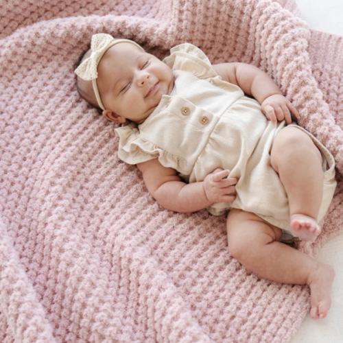 WAFFLE KNIT RECEIVING BLANKETS