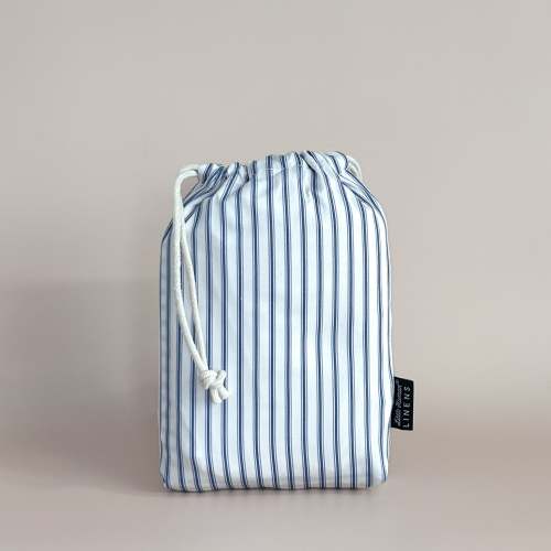 Waterproof Co-Sleeper / Change Pad Sheet | Navy Ticking – Little Human Linens