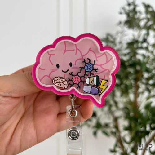 Brain Shaker Badge Reel: Neuro Nurse ID Clip