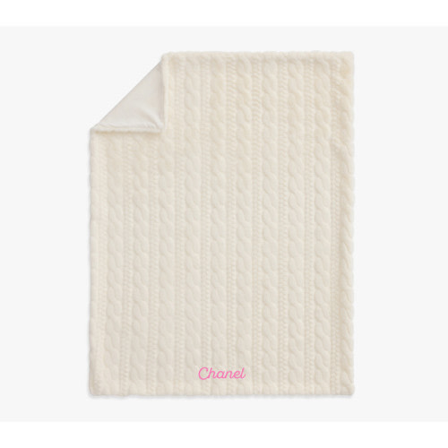 Cozy Cable Faux Fur Baby Blanket