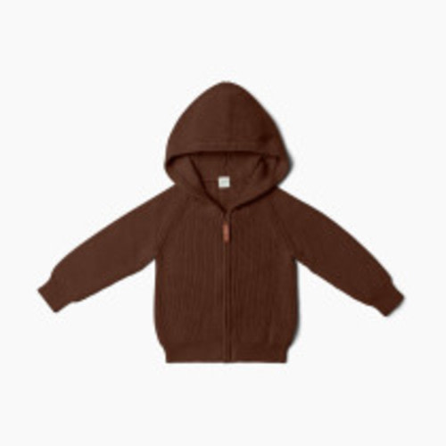Goumi Kids Organic Cotton Knit Hoodie - Hide, 3-6 M