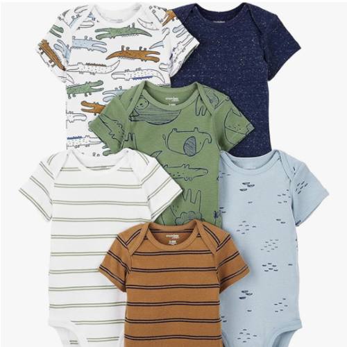 Simple Joys by Carter's Baby-Boys 6-Pack Short-Sleeve Bodysuit