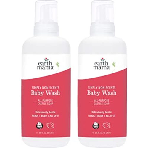 Earth Mama Simply Non-Scents Foaming Hand Soap Refill | Fragrance-free with Organic Calendula + Rooibos for Sensitive Skin, 34-Fluid Ounce (2-Pack)