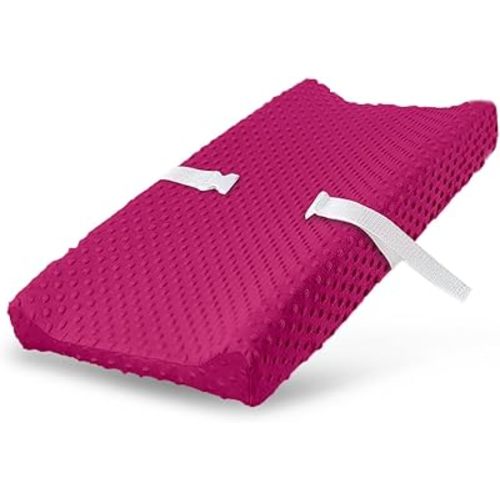 Changing Pad Covers, Unisex Diaper Soft Plush Change Table Sheets for Baby Girls and Boys - Fit 32"/34'' x 16" Pad (Fuchsia Purple)