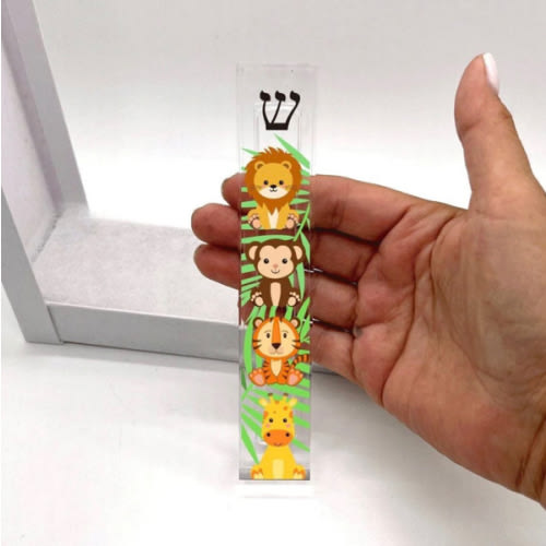 Personalized Jungle Animals Mezuzah