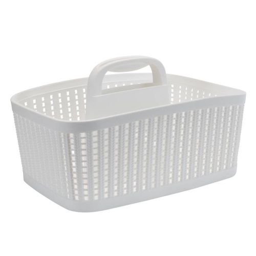 Simplify Sailor Knot Bath Tote White : Microfiber, Machine Washable, Non-Slip Backing