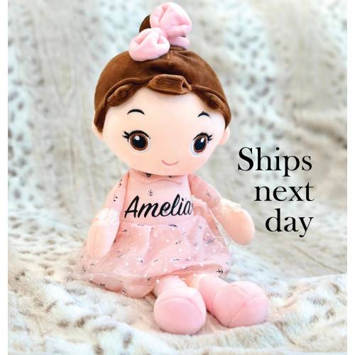 Doll Baby Girl Gift Personalized - Gifts For Kids Girls, Personalized Baby Gifts For Girl Personalized Doll Rabbit Newborn Girl Gift Custom