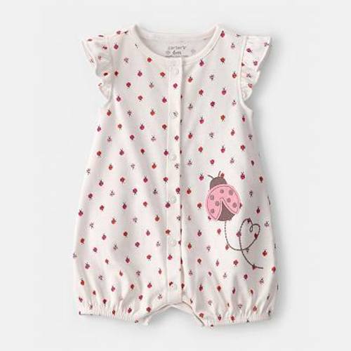 Baby Girl Carter's Ladybug Flutter Sleeve Romper