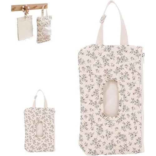 Quilted Wipes Pouch, Quilted Baby Wipe Holder, Wipe Holder for Diaper Reusable Bag for Travel Mommy Bag (White)
