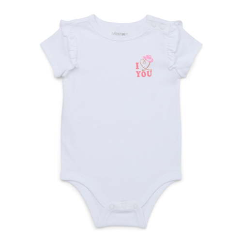 Garanimals Baby Girl Short Inset Ruffle Sleeve Graphic Bodysuit, Sizes 0-24 Months