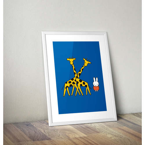 Miffy with Two Giraffes Framed Mini Poster – Miffy Shop