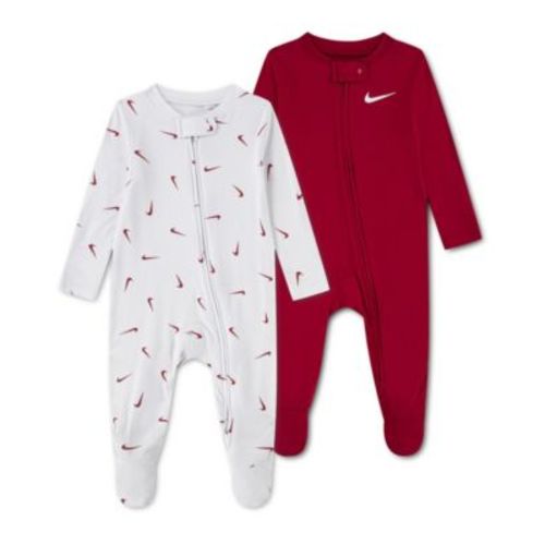 Baby Essentials Viscose Long-Sleeve Footed Coveralls, 2 Pack