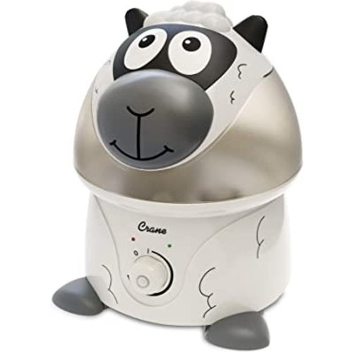 Crane Adorables Ultrasonic Humidifiers for Bedroom and Baby Nursery, 1 Gallon Cool Mist Air Humidifier for Large Room or Kid's Room, Humidifier Filters Optional, Sheep