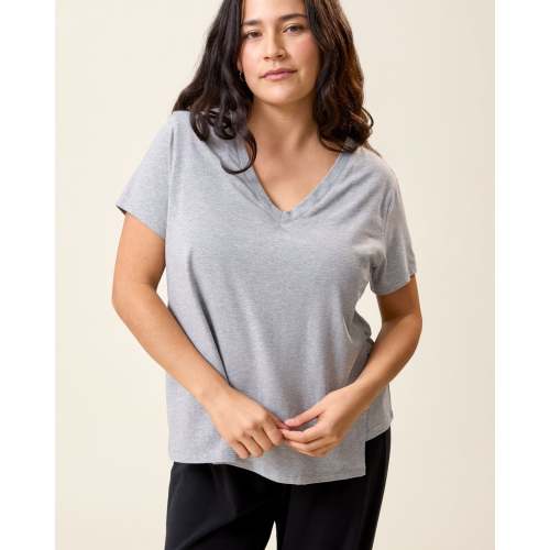 Classic Modal V-neck Nursing T-shirt | Grey Heather – Kindred Bravely