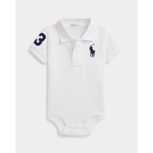 Big Pony Cotton Polo Bodysuit