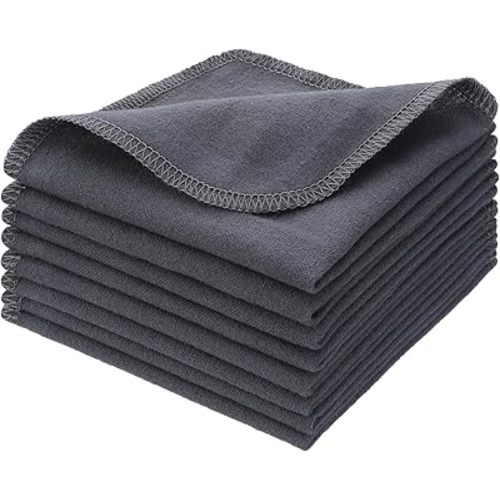 SmoothNovelty 24 Pcs Flannel Cloth Baby Wipes Reusable Baby Wipe Soft Natural Unbleached Face Wipes for Cloth Diapers