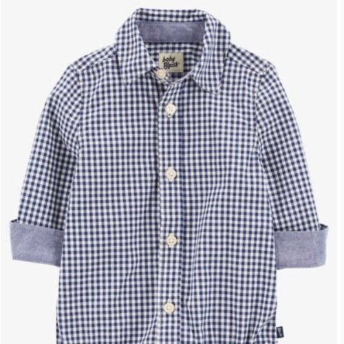 Baby Boy Gingham Print Button-Front Bodysuit - OshKosh B'gosh | Carter's