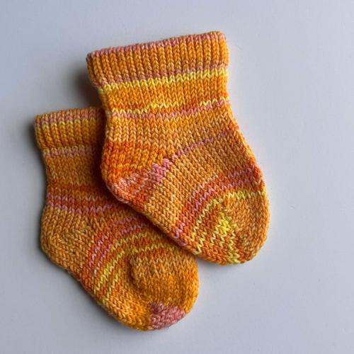 Knit Wool Baby Socks, 0-3 months
