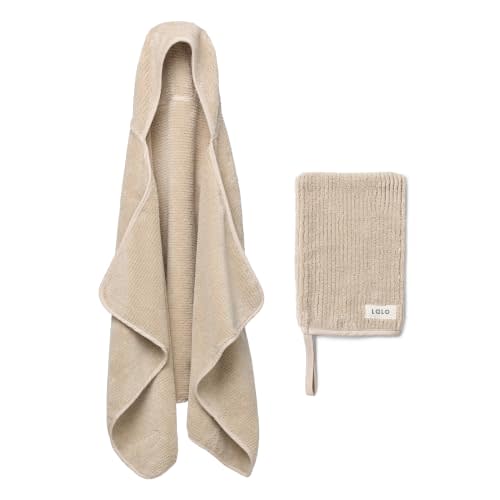 Lalo Organic Turkish Cotton Ribbed Hooded Towel