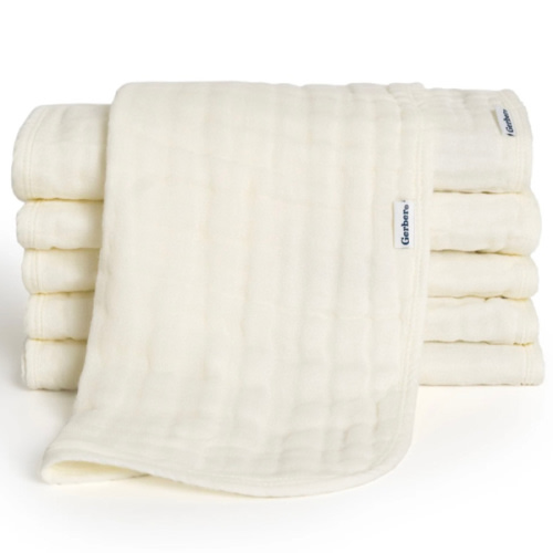 6-Pack Baby Neutral Vanilla Muslin Burp Cloths – Gerber Childrenswear