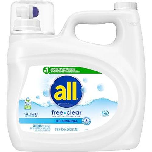 all Liquid Laundry Detergent Free Clear, 118 Ounce, 94 Loads
