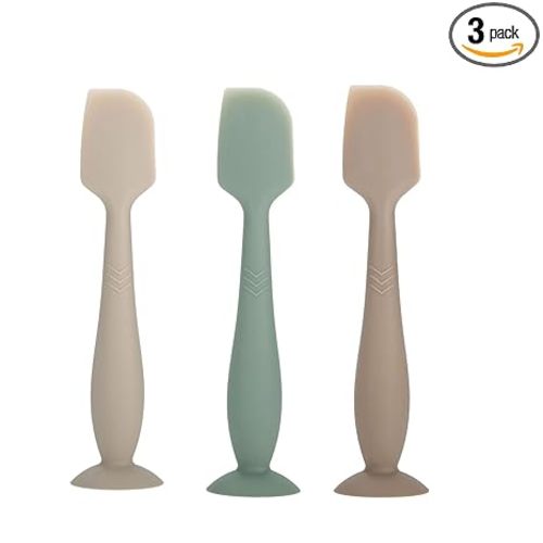 Baby Diaper Cream Spatula, Diaper Rash Applicator for Butt Paste | Soft Silicone, Suction Up Base, Butt Paste Spatula, Baby Bum Spatula, 3 Pack, Diaper Bag Essentials