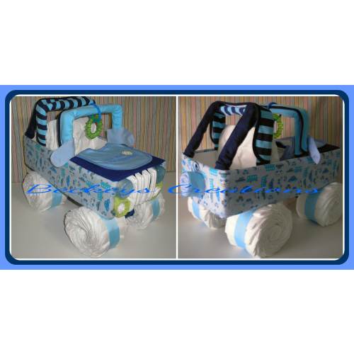 Diaper Jeep - Diaper Cake - Boy Diaper Cake - Girl Diaper Cake - Baby Gift - Baby Shower