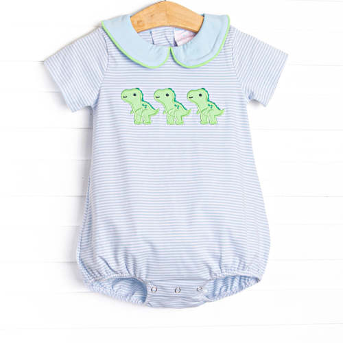 Tyrannosaurus Trio Applique Bubble, Blue – Stitchy Fish