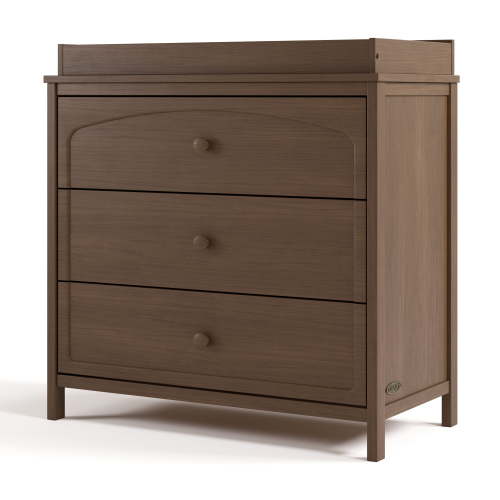 Graco Olivia 3 Drawer Chest with Changing Topper, Hazelnut