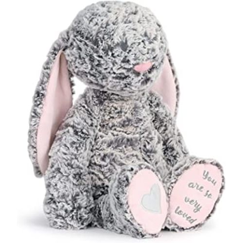 DEMDACO Isabella Bunny You are So Very Loved Soft Pink 12 inch Plush Fabric Figure Toy