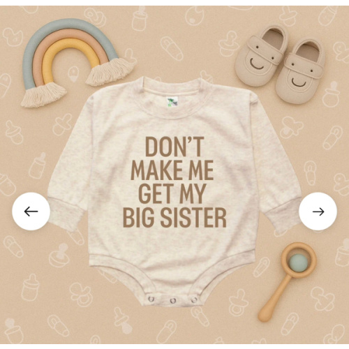Don't Make Me Get My Big Sister Bubble Romper – Lily Taylor Designs