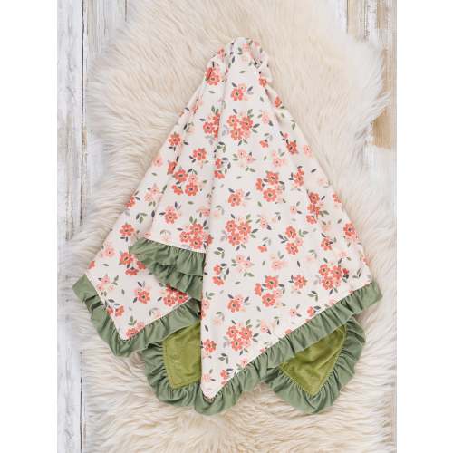 Forest Petals Floral Blanket