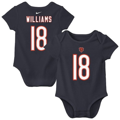 Infant Chicago Bears Caleb Williams Nike Navy Name & Number Bodysuit