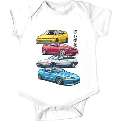 One-Piece Jdm Boy Mix Infant Civic Bodysuit Crx Girl Crew Outfits Integra Kids Baby Onesie Gift For Grandkids Daughter Son