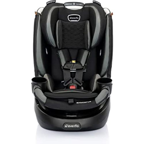 Evenflo Revolve360 Slim 2-in-1 Rotational Car Seat with Quick Clean Cover (Salem Black)