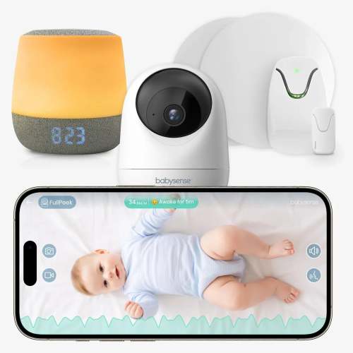Babysense Safe Sleep Smart Nursery: Video Baby Monitor, Breathing Moti