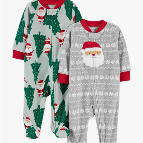 Simple Joys by Carter's Baby Holiday Fleece Footed Sleep and Play, Pack of 2