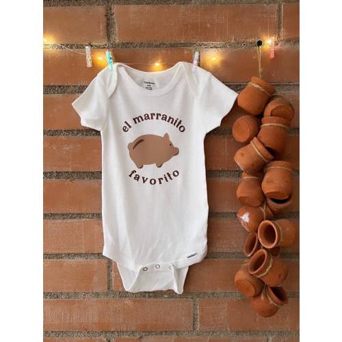 El Marranito (Cochito) Favorito Baby Bodysuit, Pan Dulce, Orgullo Mexicano, Mexican Things, Latinx Heritage Month, Primer Nieto, Baby Shower