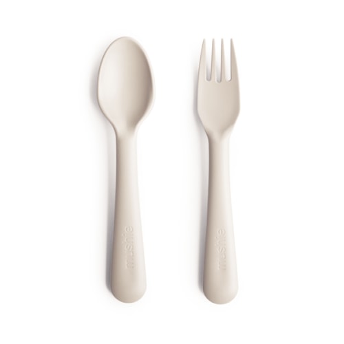 Mushie Baby Dinnerware Fork and Spoon Set