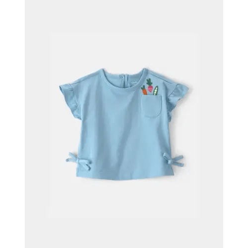 Baby Girl Veggie Short-Sleeve Top - Blue | Carter's