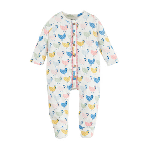 Chicken Print Baby Sleeper 0-3M | Mud Pie Baby Sleeper